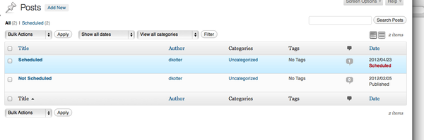 Highlight Scheduled Posts
